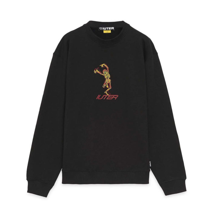 Iuter - Felpa Skeleton Crewneck - Black - immagine 4