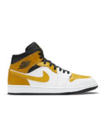 Nike Air Jordan 1 Mid - White/University Gold-Black