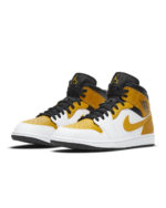 Nike Air Jordan 1 Mid - White/University Gold-Black - immagine 3