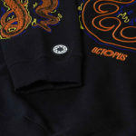 Octopus Felpa Octopus More Fire Logo Hoodie - Embroidered Black - immagine 4