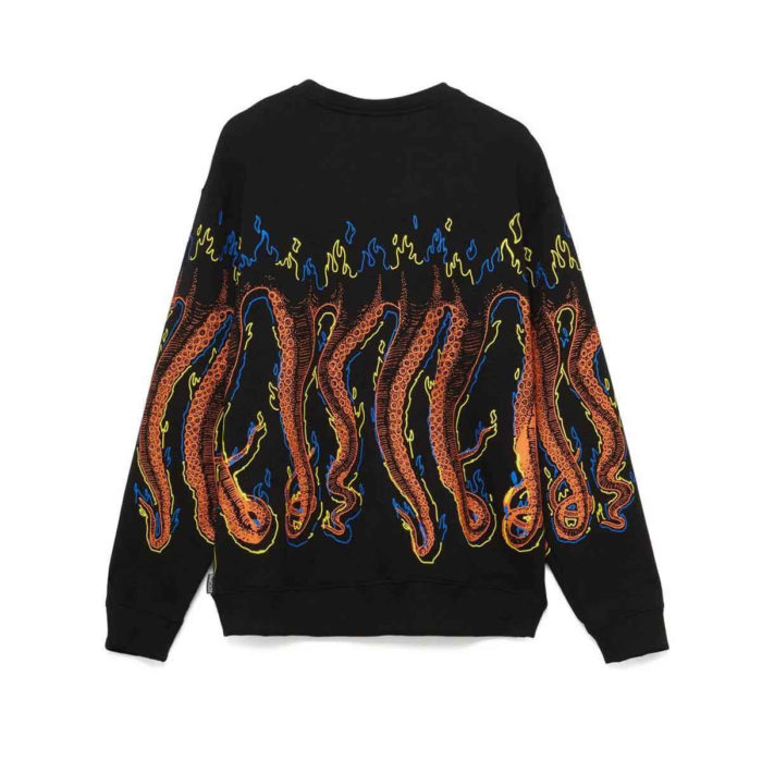 Octopus Felpa Octopus More Fire Crewneck - Black - immagine 3