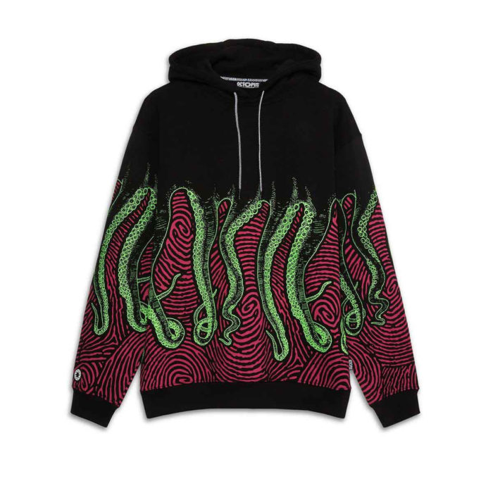 Octopus - Octopus Felpa Fingerz Hoodie - Black - immagine 2