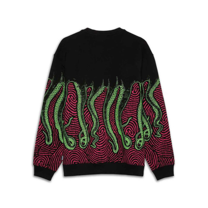Octopus - Octopus Felpa Fingerz Crewneck - Black - immagine 3