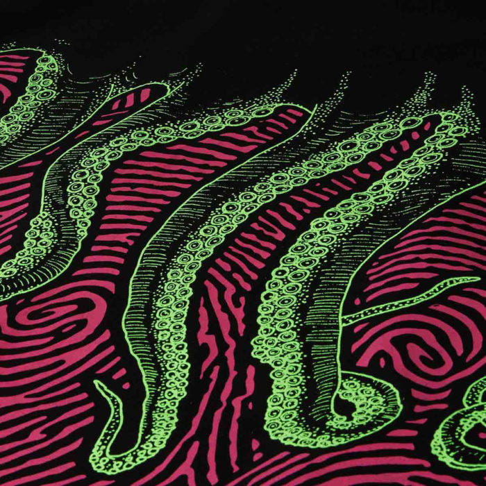 Octopus T-Shirt Fingerz Tee - Black - immagine 4