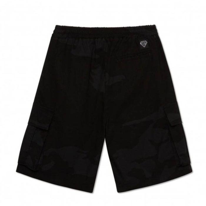 Iuter Pantaloncini Cargo Camo Short - Black - immagine 3