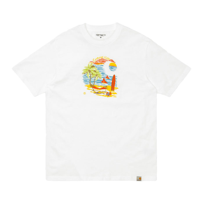 Carhartt Wip Beach C T-Shirt White - immagine 2