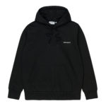 Carhartt Wip Felpa Hooded Script Embroidery Sweatshirt Black
