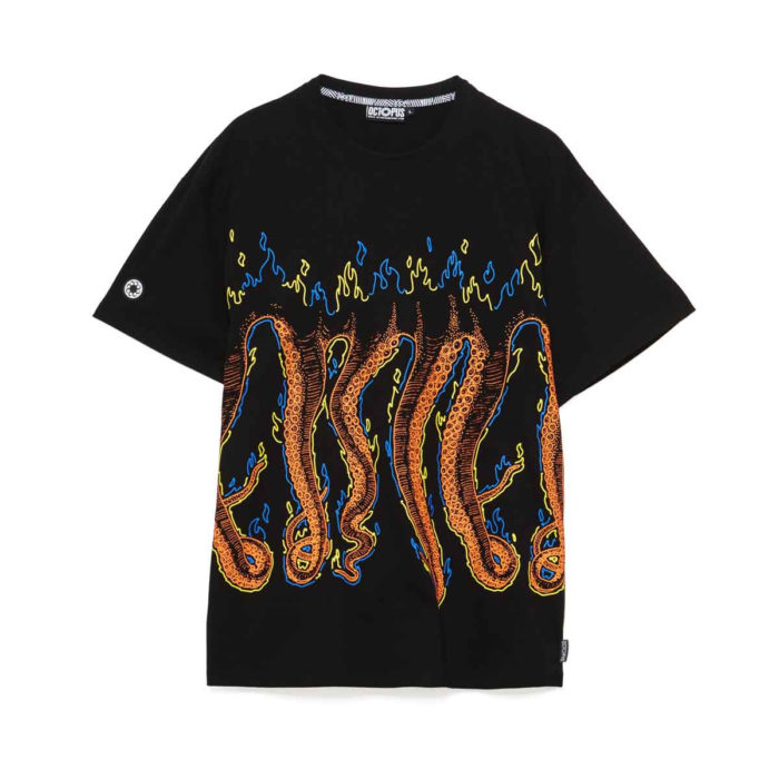 Octopus T-Shirt More Fire Tee Black - immagine 2