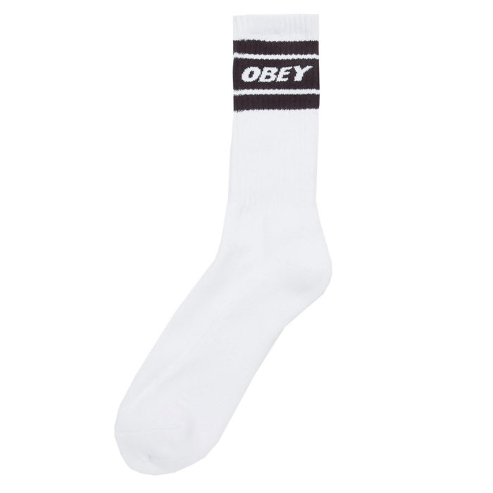 Obey Calze Cooper II Socks White/Black - immagine 2