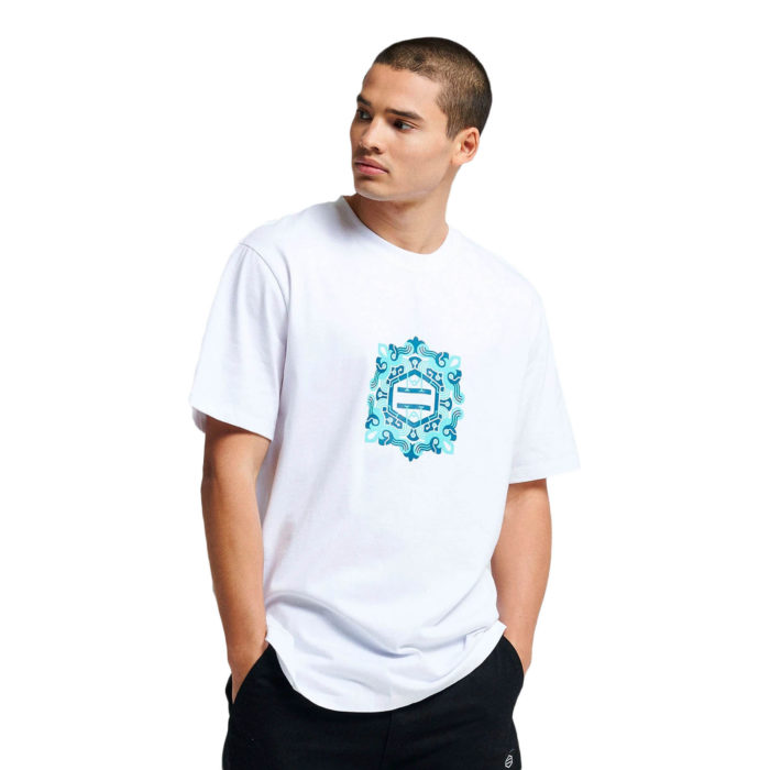 Dolly Noire T-Shirt Logo Maiolica White/Blue - immagine 2