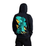 Dolly Noire Felpa Falco Pellegrino Hoodie Black