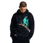Dolly Noire Felpa Falco Pellegrino Hoodie Black - immagine 3