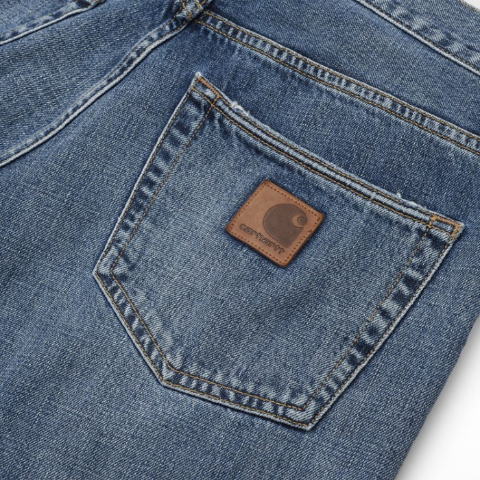 Carhartt WIP Jeans Klondike Pant Blue Mid Used Wash - immagine 4