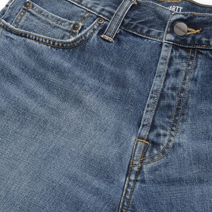 Carhartt WIP Jeans Klondike Pant Blue Mid Used Wash - immagine 5
