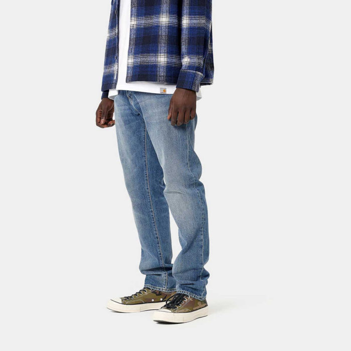 Carhartt WIP Jeans Klondike Pant Blue Mid Used Wash - immagine 6