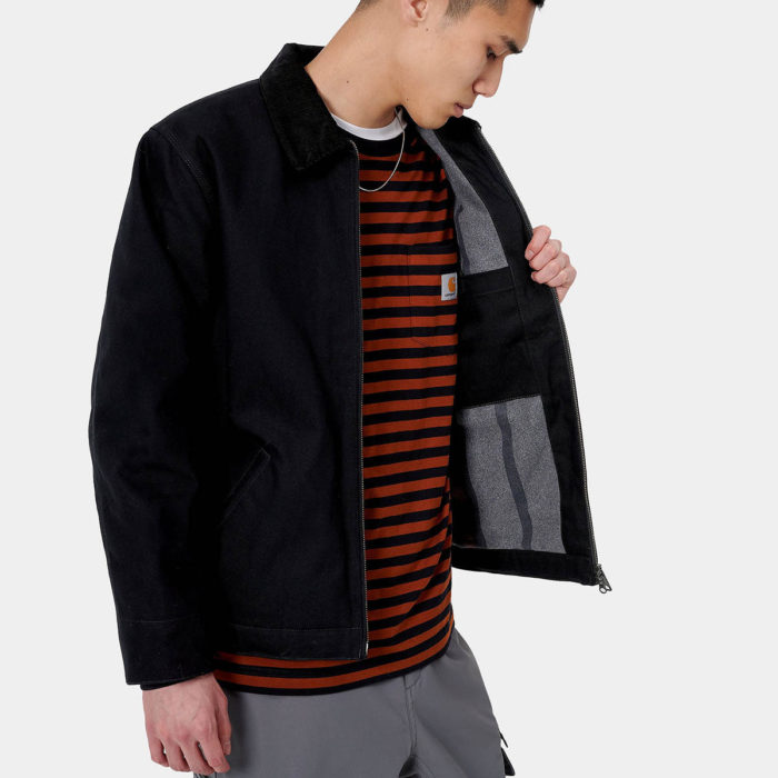 Carhartt Wip Giacca Detroit Jacket (Winter) Black/Black Rigid - immagine 6