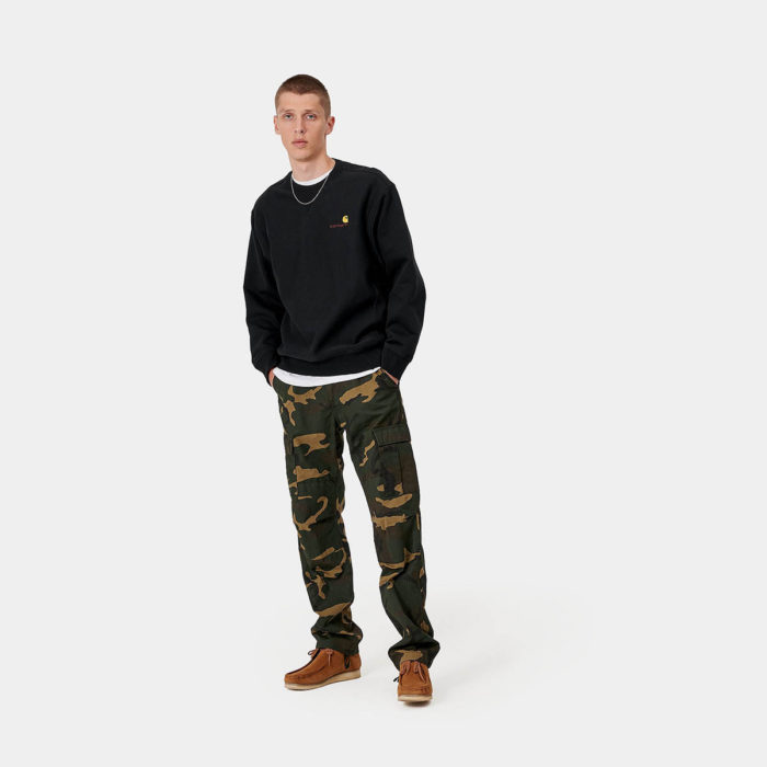 Carhartt Wip Felpa American Script Sweatshirt Black - immagine 7
