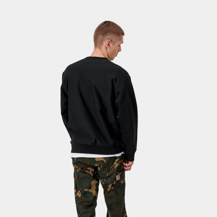 Carhartt Wip Felpa American Script Sweatshirt Black - immagine 8