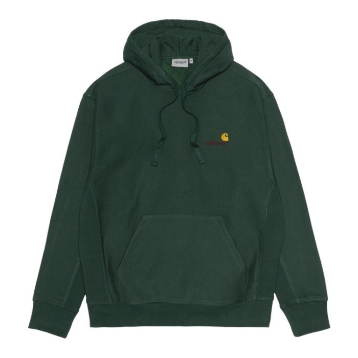 Carhartt Wip Felpa Hooded American Script Sweat Grove - immagine 2