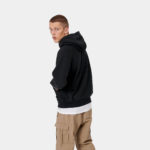 Carhartt Wip Felpa Hooded American Script Sweat Black - immagine 6