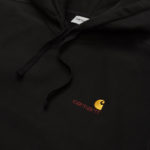 Carhartt Wip Felpa Hooded American Script Sweat Black - immagine 3