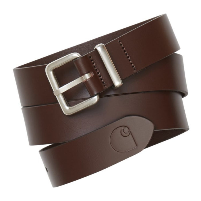Carhartt Wip Cintura Logo Belt Dark Brown/Silver - immagine 2