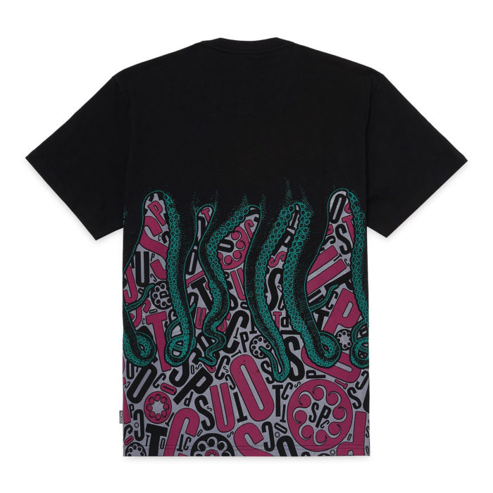 Octopus T-Shirt Letterz Tee Black - immagine 3