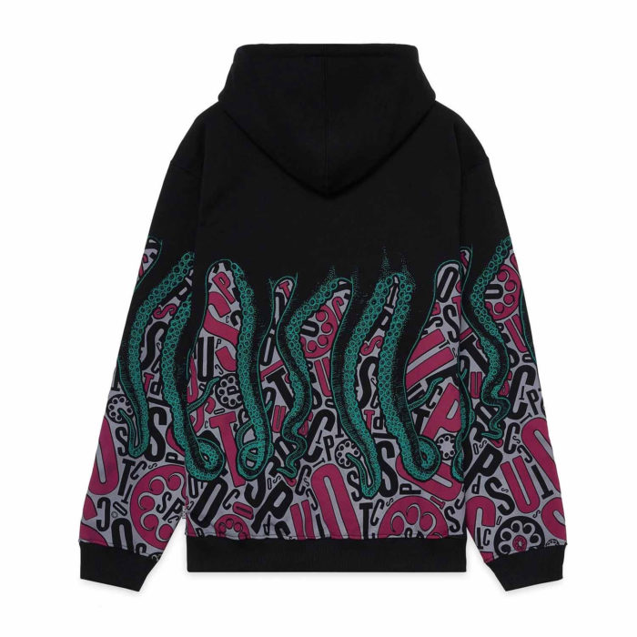 Octopus Felpa Letterz Hoodie Black - immagine 3