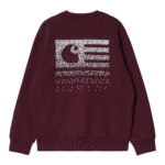 Carhartt Wip Felpa Fade State Sweat Wine/White