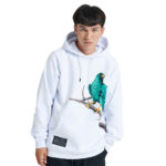 Dolly Noire Felpa Falco Pellegrino Hoodie White