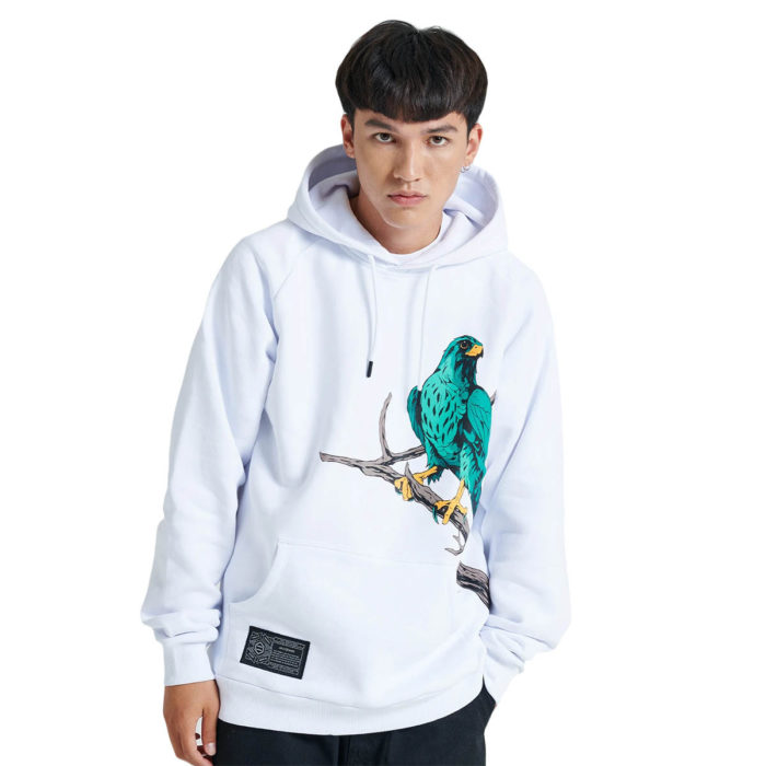 Dolly Noire Felpa Falco Pellegrino Hoodie White - immagine 2