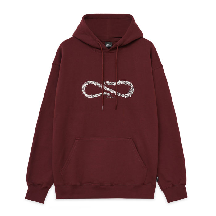 Propaganda Felpa Xv Bones Hoodie Burgundy - immagine 3