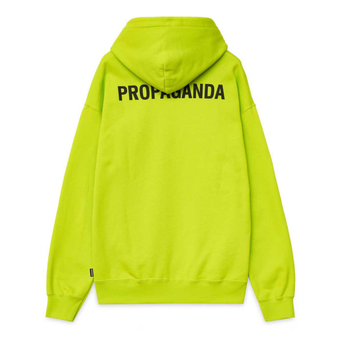 Propaganda Felpa Logo Hoodie Lime - immagine 3