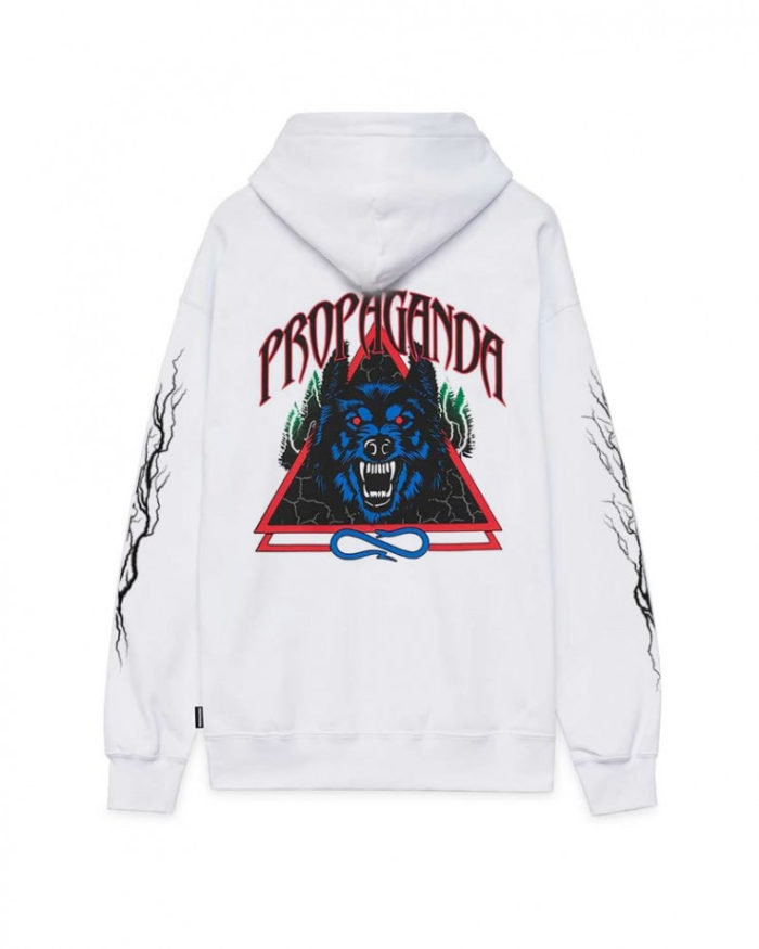 Propaganda Felpa Wolf Hoodie White - immagine 2