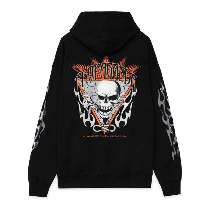 Propaganda Felpa Skeleton Hoodie Black - immagine 2