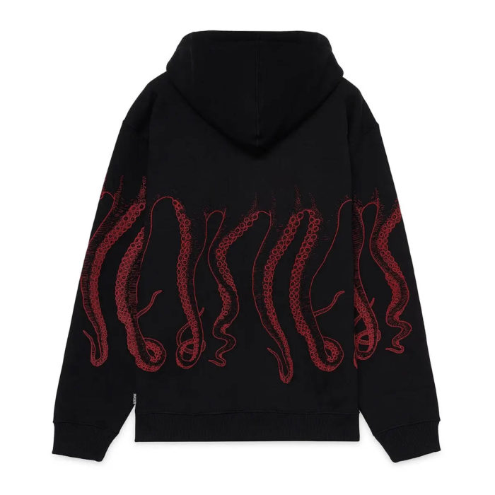 Octopus Felpa Outline Hoodie Red - immagine 3