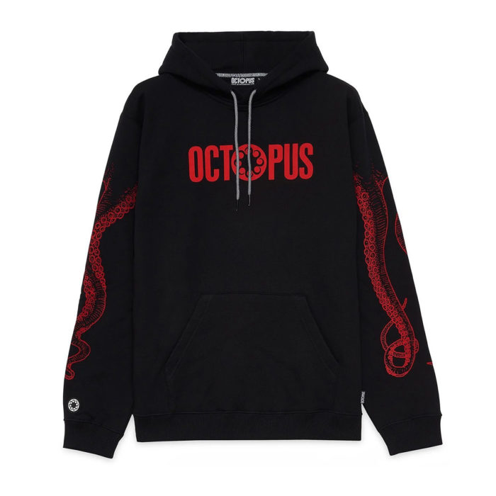 Octopus Felpa Outiline Logo Hoodie Red - immagine 2