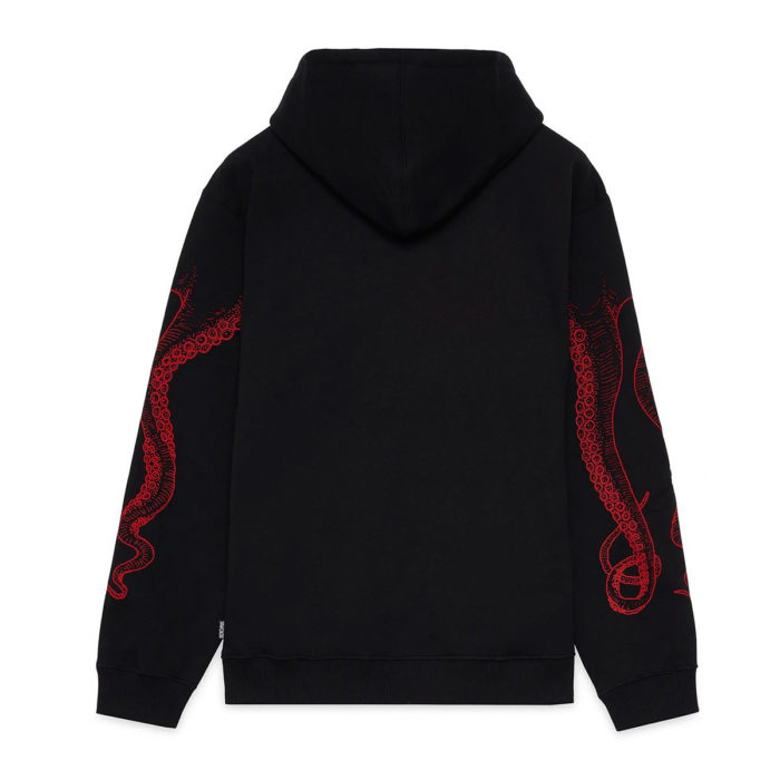 Octopus Felpa Outiline Logo Hoodie Red - immagine 3