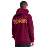 Dolly Noire Felpa Logo Foglie Hoodie Bordeaux - immagine 3