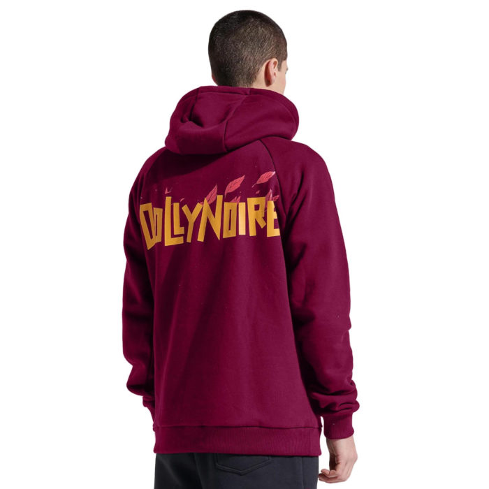 Dolly Noire Felpa Logo Foglie Hoodie Bordeaux - immagine 3