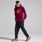 Dolly Noire Felpa Logo Foglie Hoodie Bordeaux - immagine 4