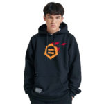 Dolly Noire Felpa Logo Foglie Hoodie Black