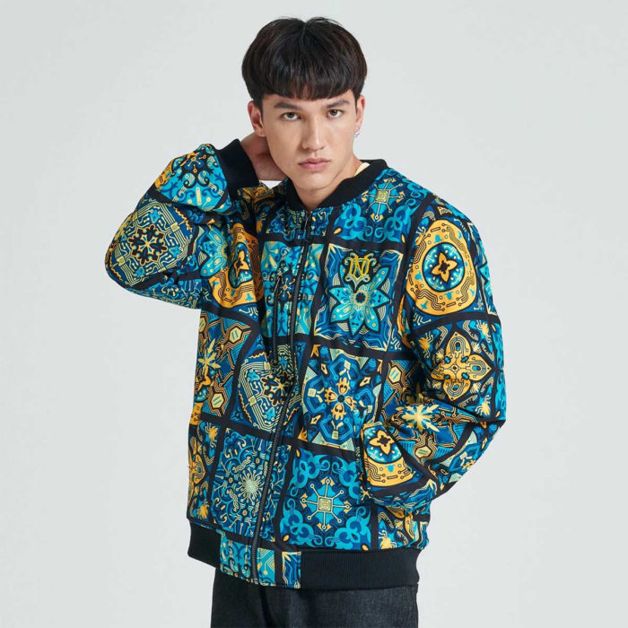 Dolly Noire Giacca Maioliche Pattern Jacket Bomber - immagine 10