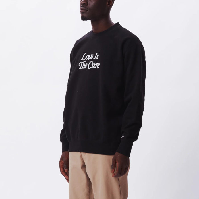 Obey Felpa Love Is The Cure Crew Speciality Fleece Black - immagine 5