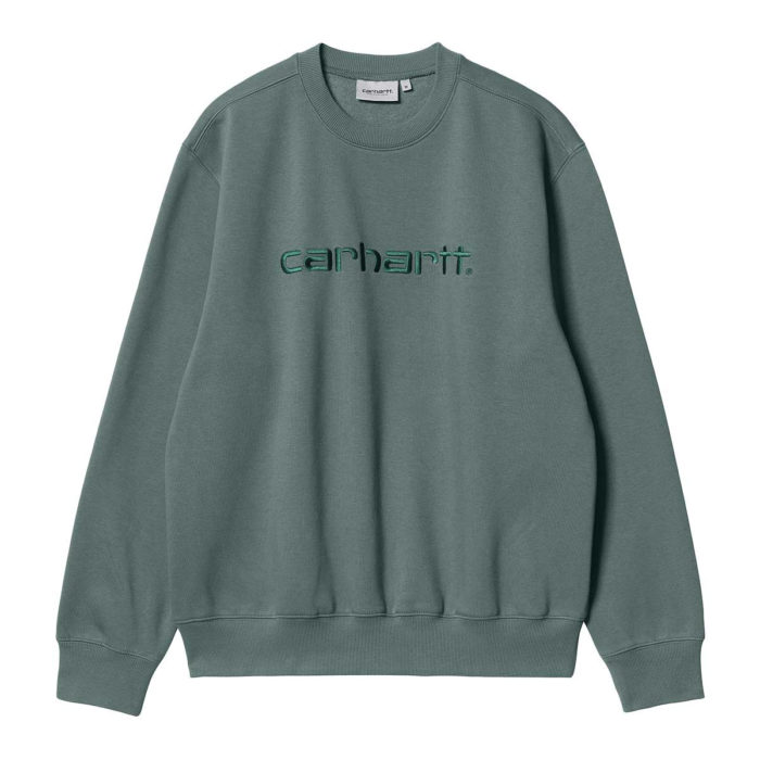 Carhartt Wip Felpa Carhartt Sweatshirt Eucalyptus/Frasier - immagine 2