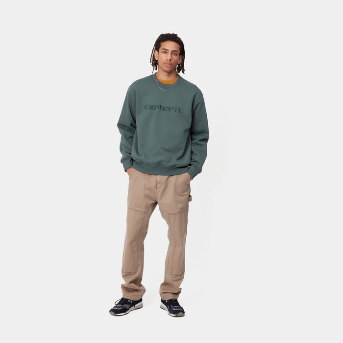 Carhartt Wip Felpa Carhartt Sweatshirt Eucalyptus/Frasier - immagine 4