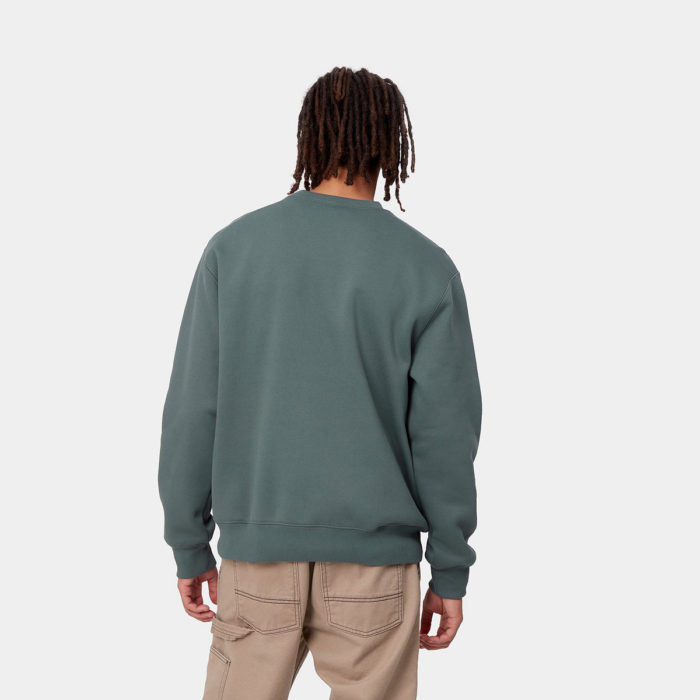 Carhartt Wip Felpa Carhartt Sweatshirt Eucalyptus/Frasier - immagine 6