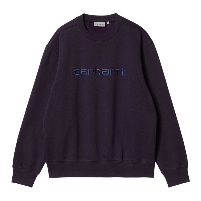 Carhartt Wip Felpa Carhartt Sweatshirt Dark Iris/Cold Viola - immagine 2
