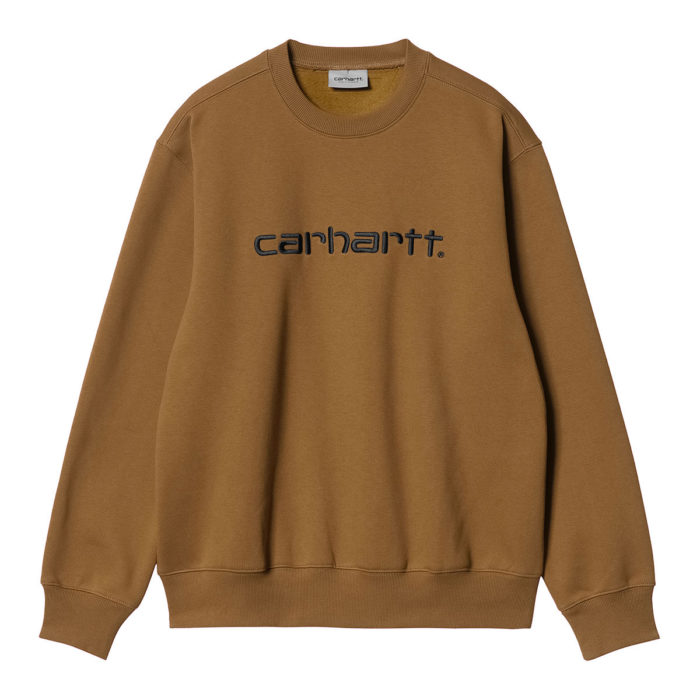 Carhartt Wip Felpa Carhartt Sweatshirt Hamilton Brown/Black - immagine 2