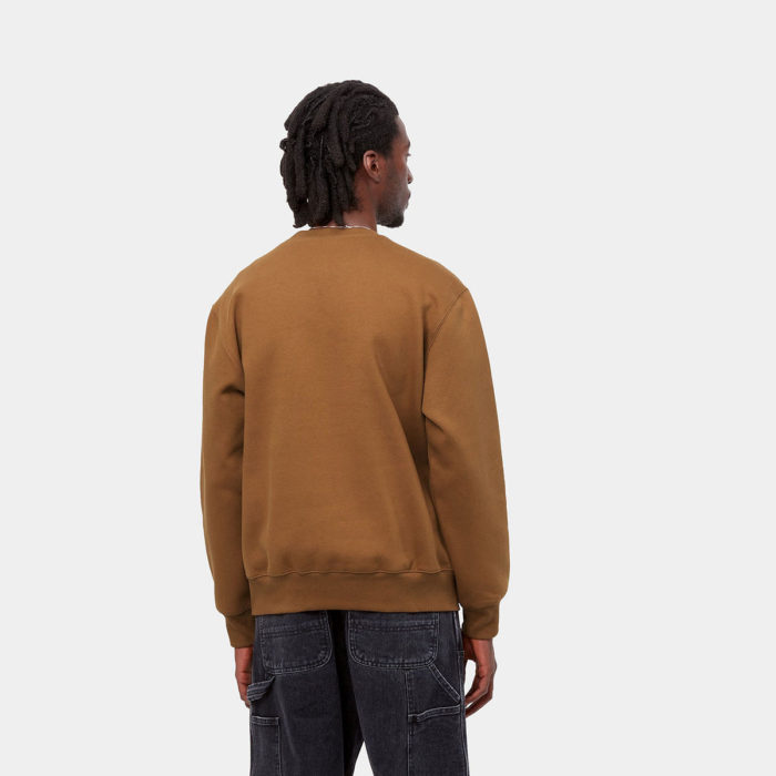 Carhartt Wip Felpa Carhartt Sweatshirt Hamilton Brown/Black - immagine 5